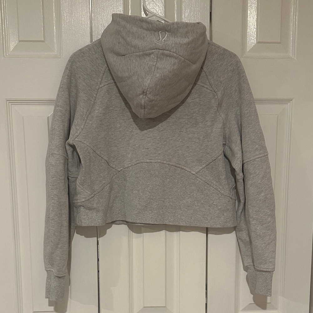 Lululemon Scuba Half-Zip Hooded Sweatshirt Heather Gray Size XS/S Like New - Picture 7 of 10
